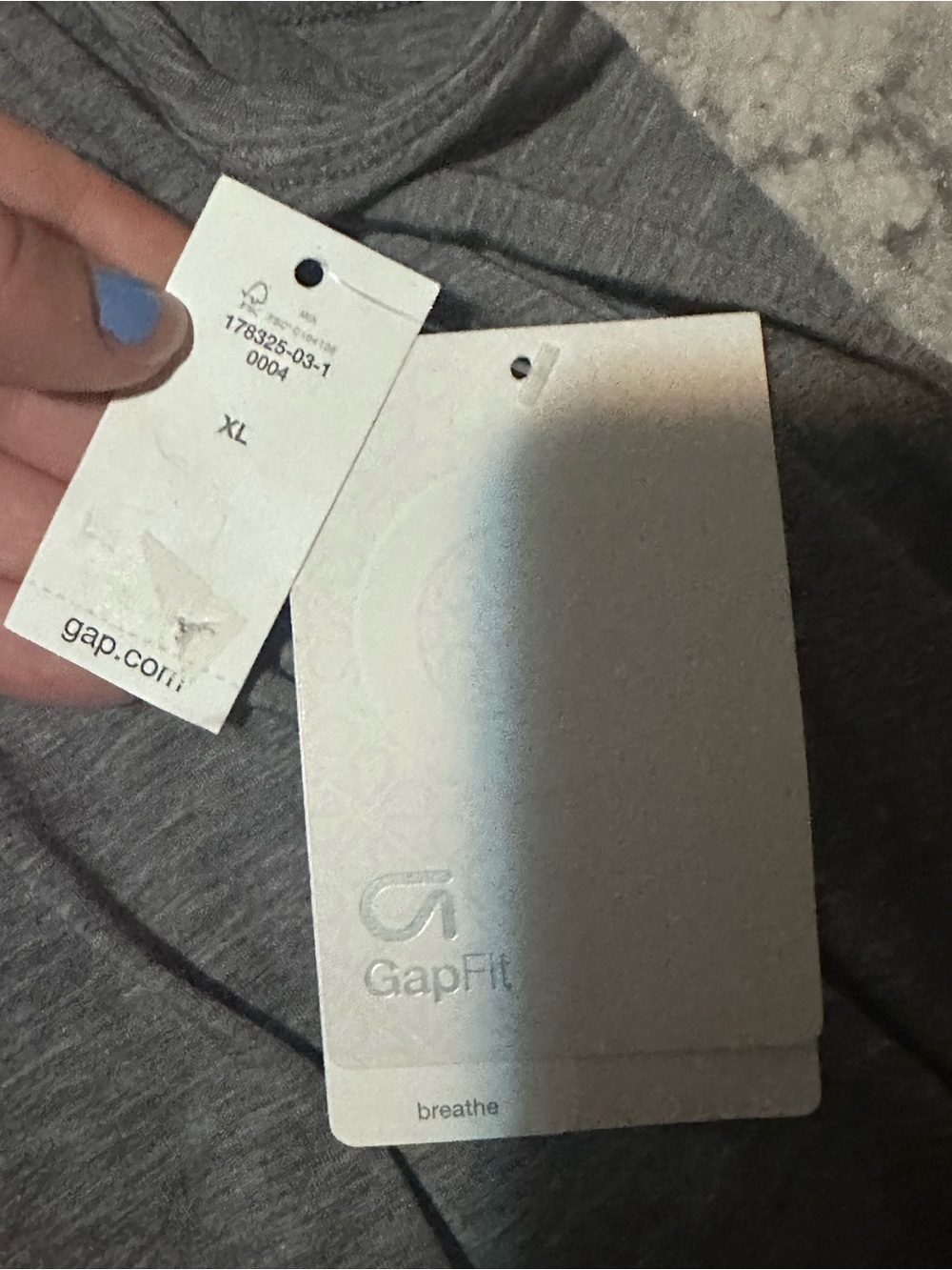 GAP Gray Ribbed Openback Tank - Picture 3 of 5
